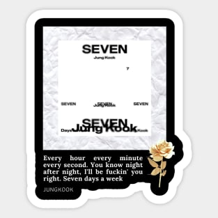 Jungkook Seven Sticker